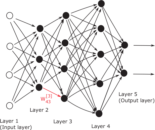 a network with five layers